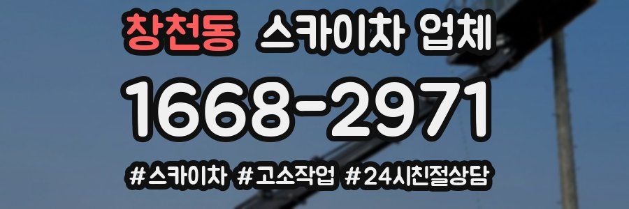 창천동 스카이차 업체