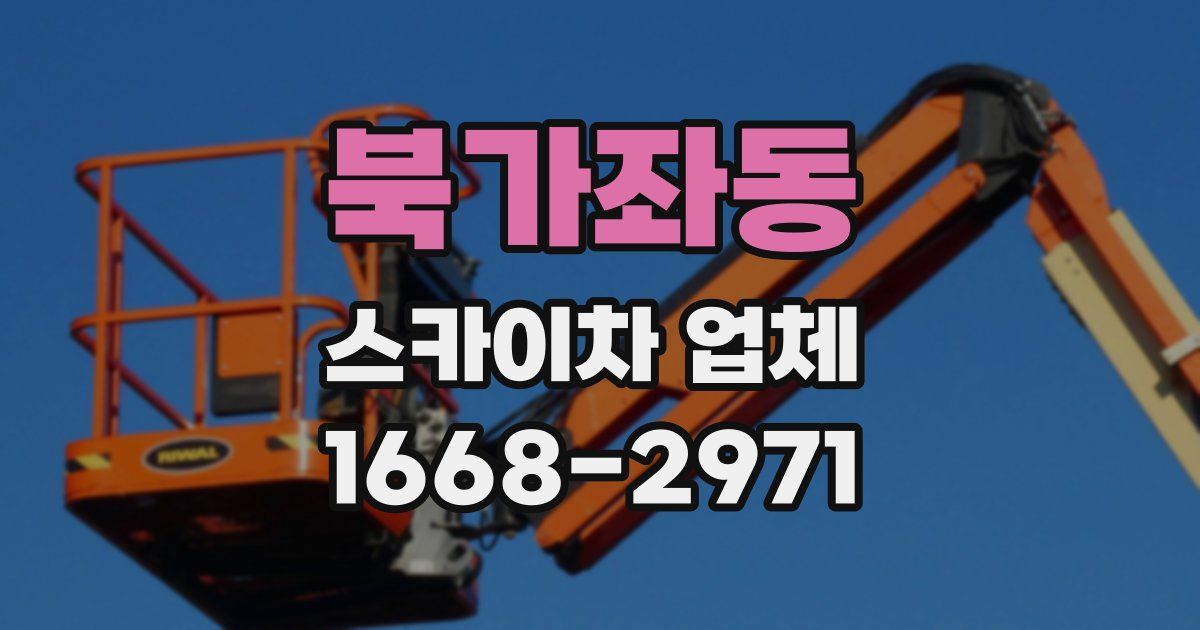 북가좌동 스카이차 업체