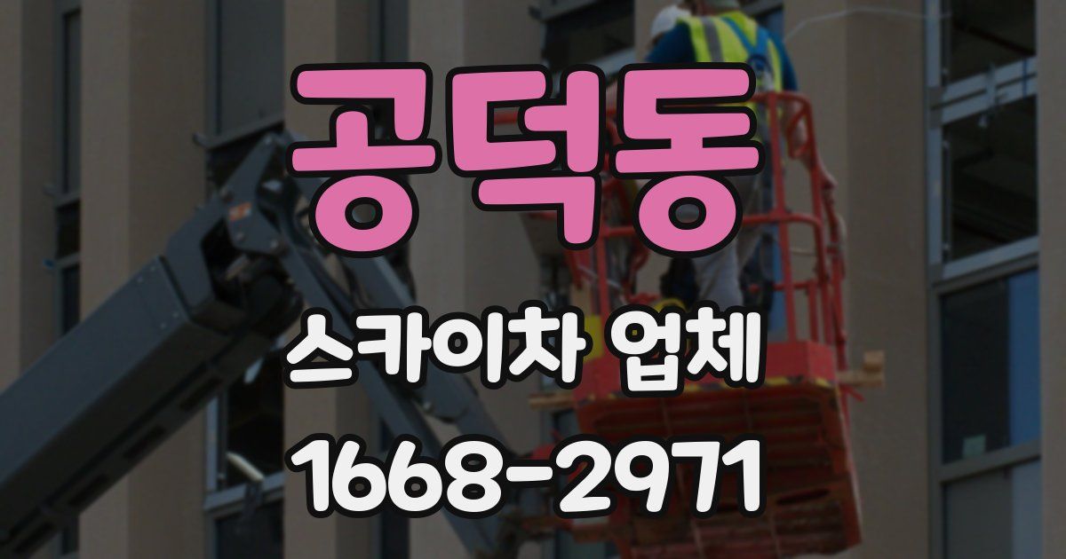 공덕동 스카이차 업체
