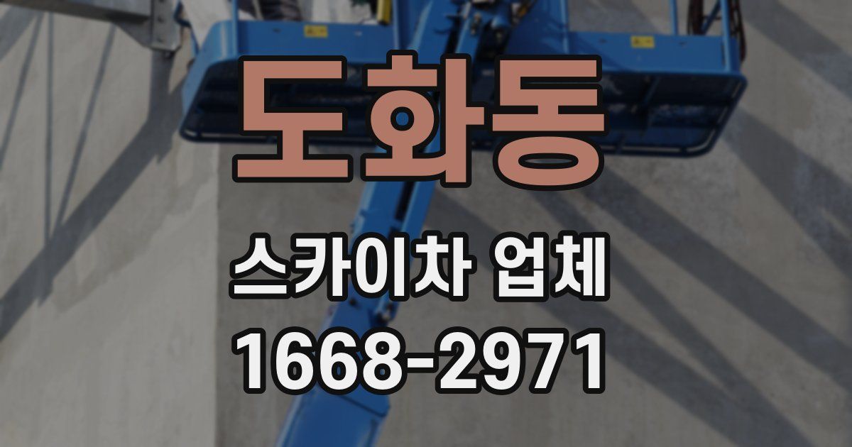 도화동 스카이차 업체
