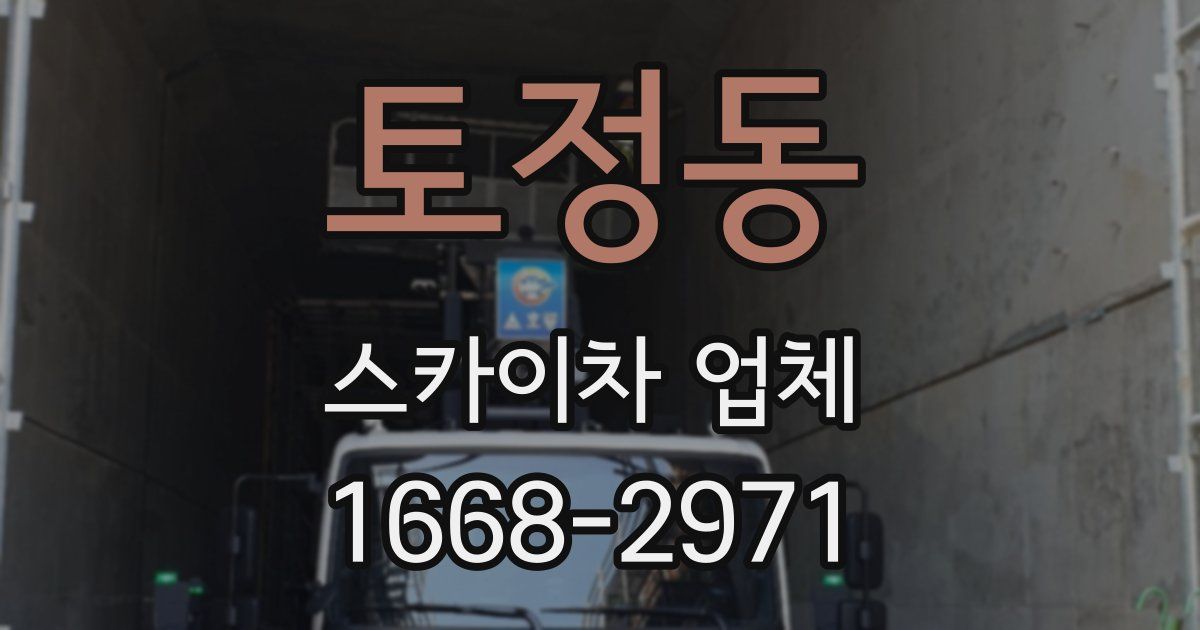 토정동 스카이차 업체