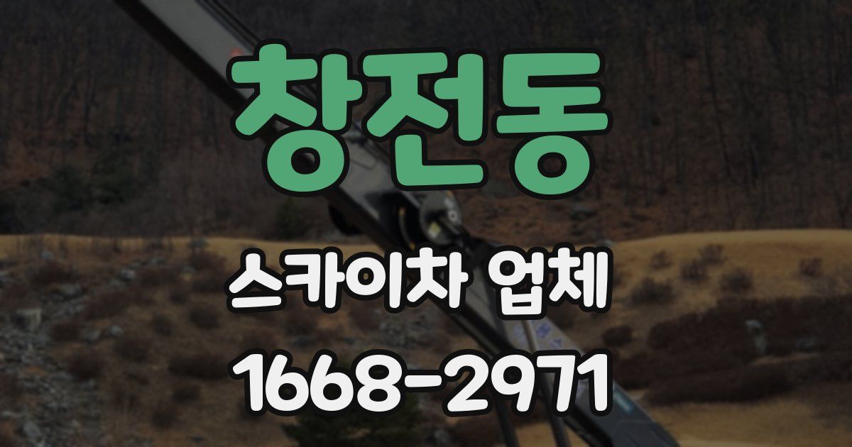창전동 스카이차 업체