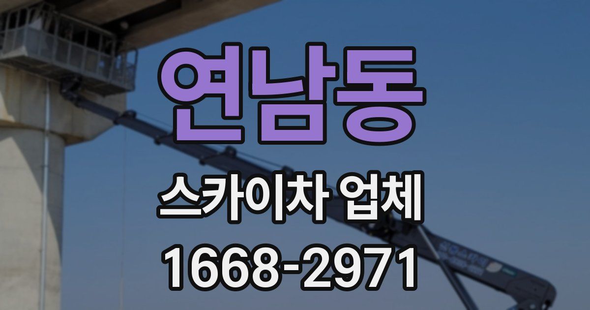 연남동 스카이차 업체