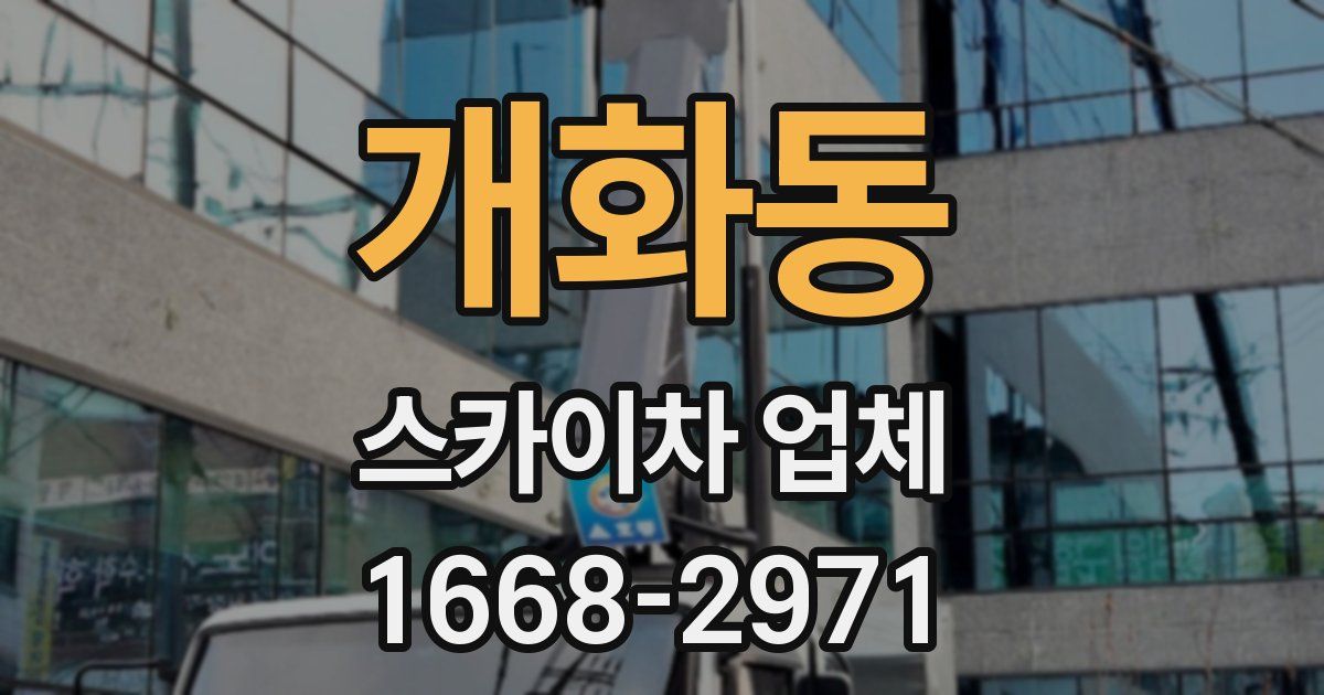 개화동 스카이차 업체