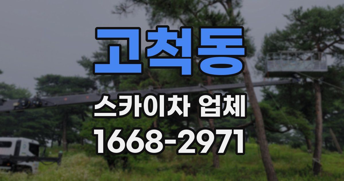고척동 스카이차 업체