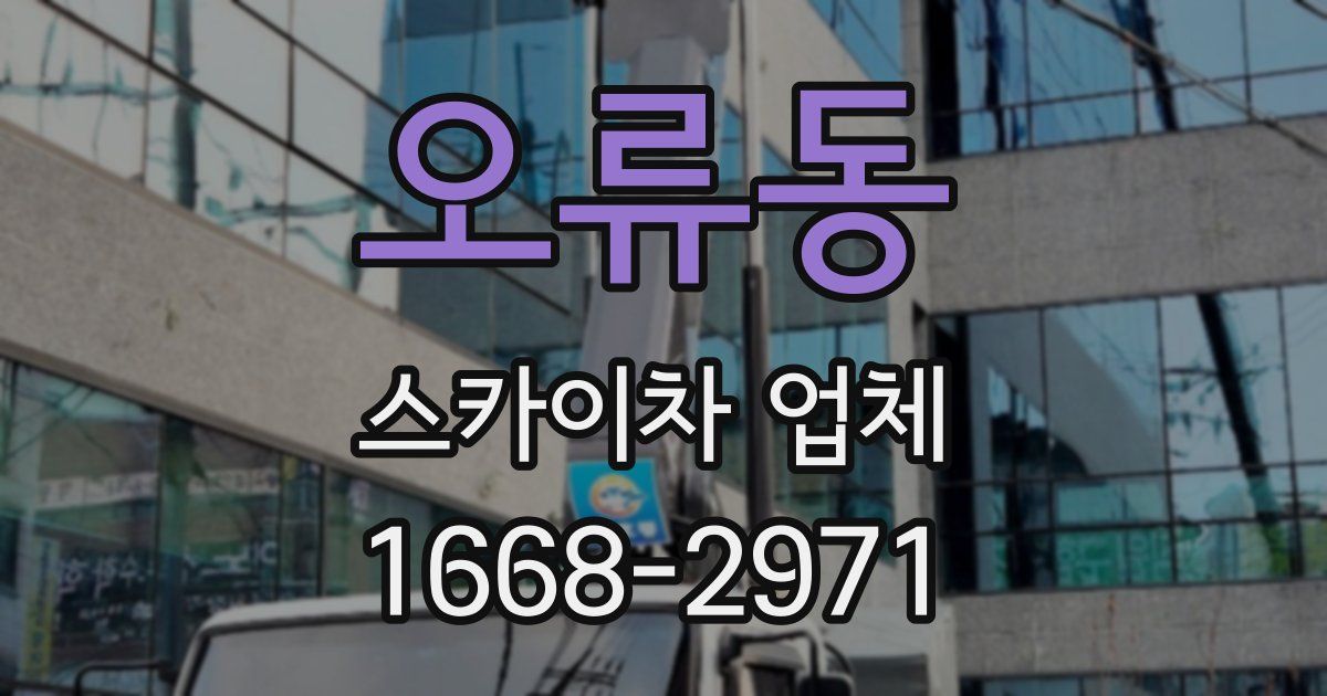 오류동 스카이차 업체