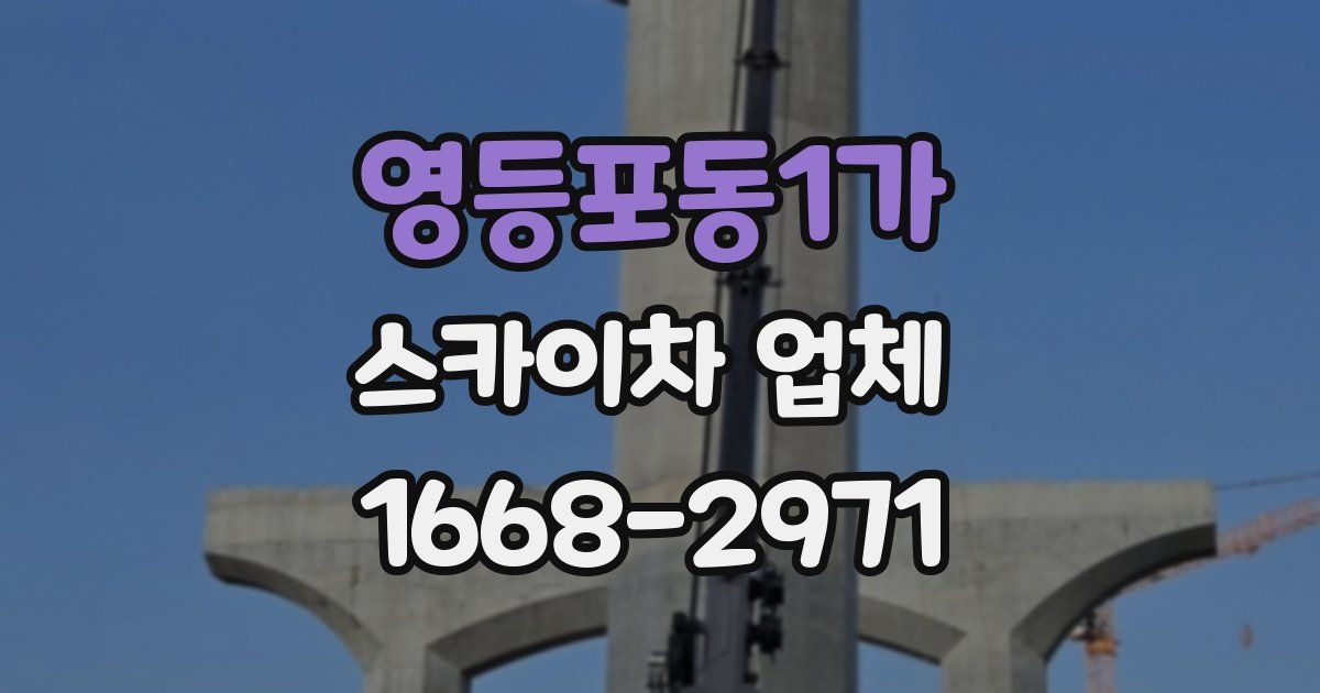 영등포동1가 스카이차 업체