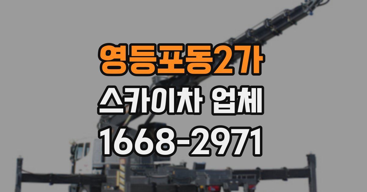 영등포동2가 스카이차 업체