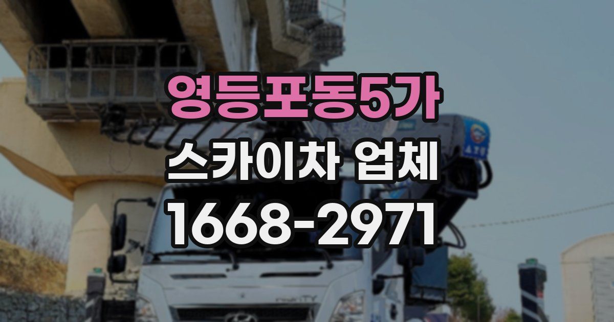 영등포동5가 스카이차 업체