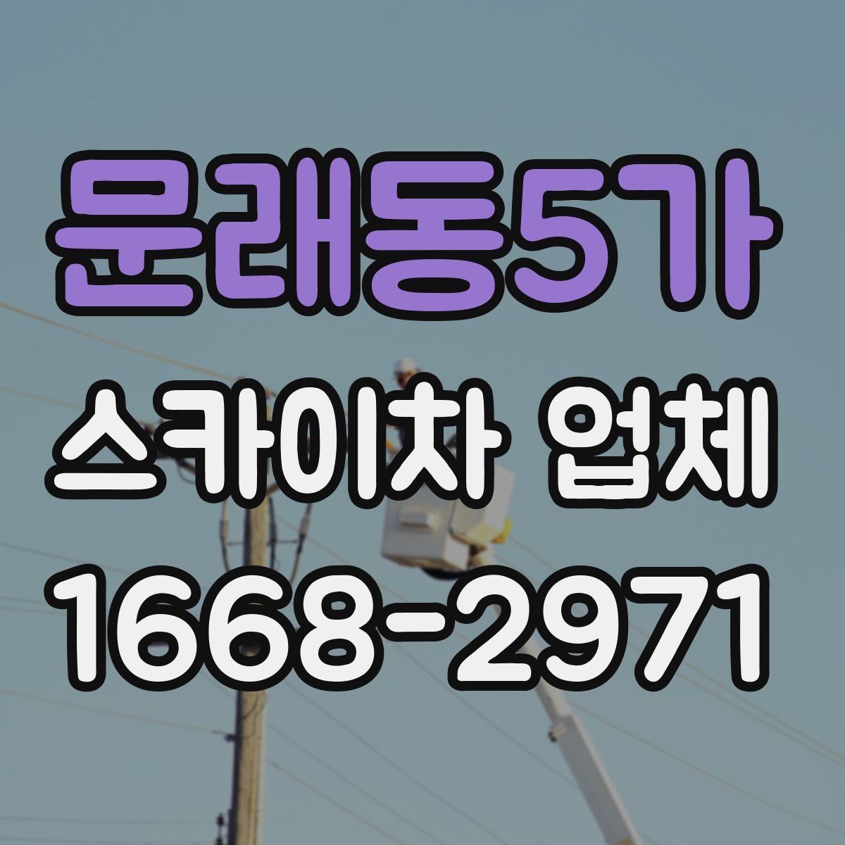 문래동5가 스카이차 업체