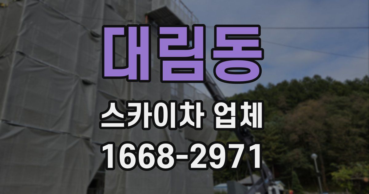 대림동 스카이차 업체
