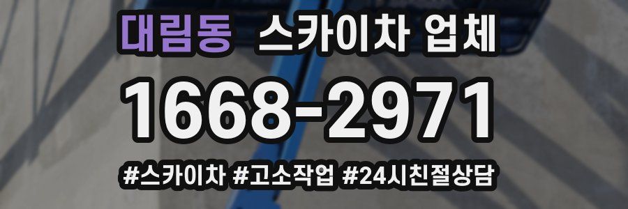 대림동 스카이차 업체
