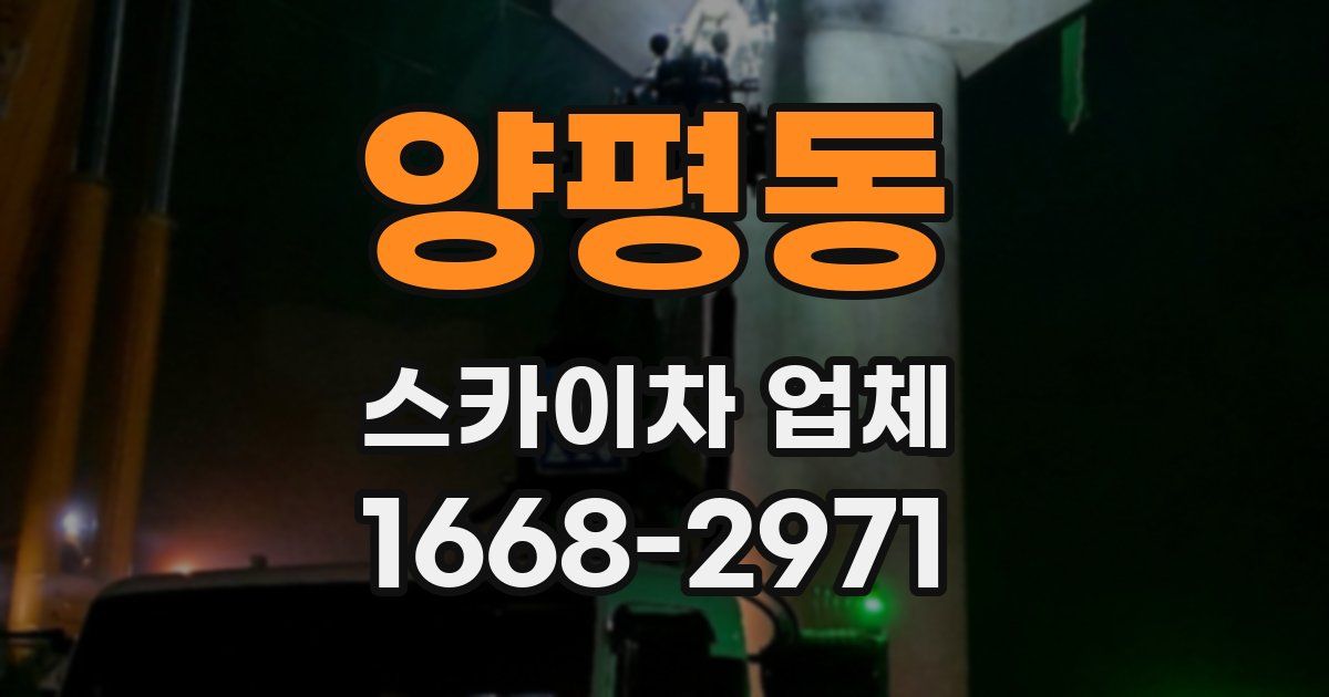 양평동 스카이차 업체