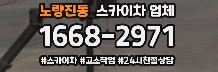 노량진동 스카이차 업체