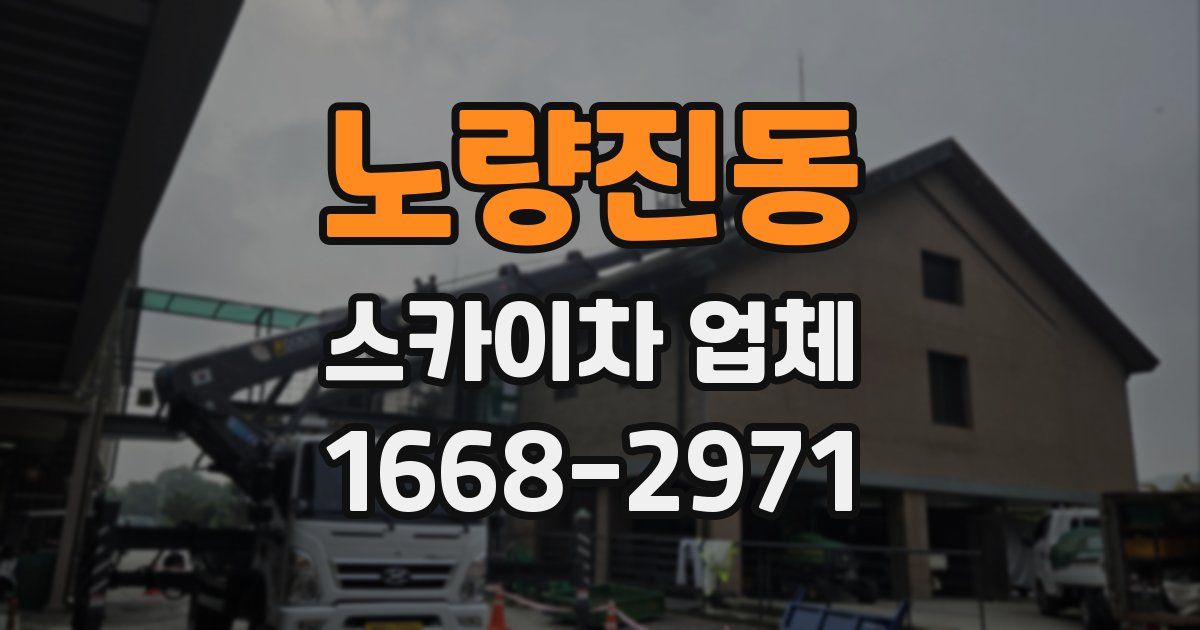 노량진동 스카이차 업체