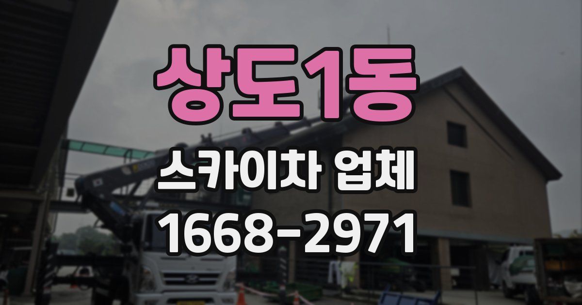 상도1동 스카이차 업체