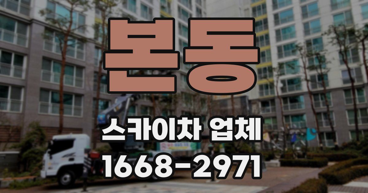 본동 스카이차 업체