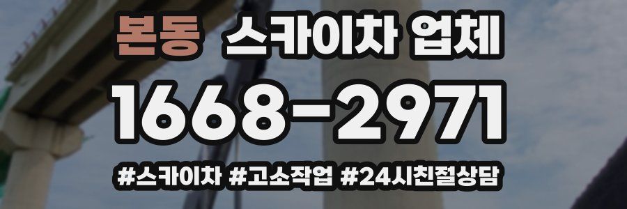 본동 스카이차 업체