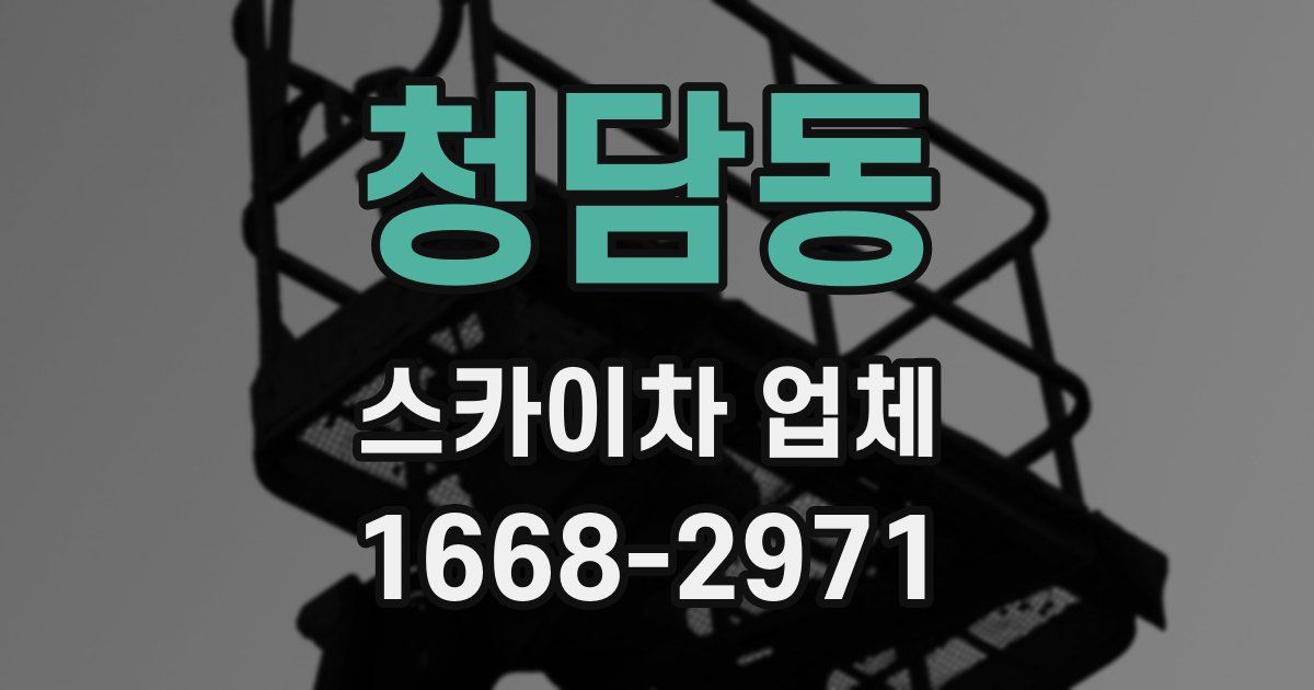 청담동 스카이차 업체