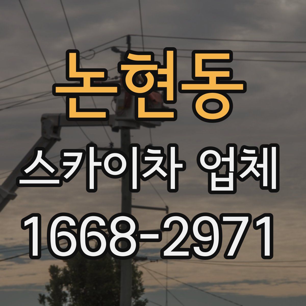 논현동 스카이차 업체