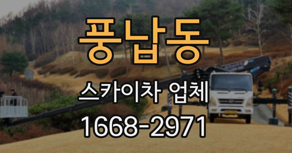 풍납동 스카이차 업체