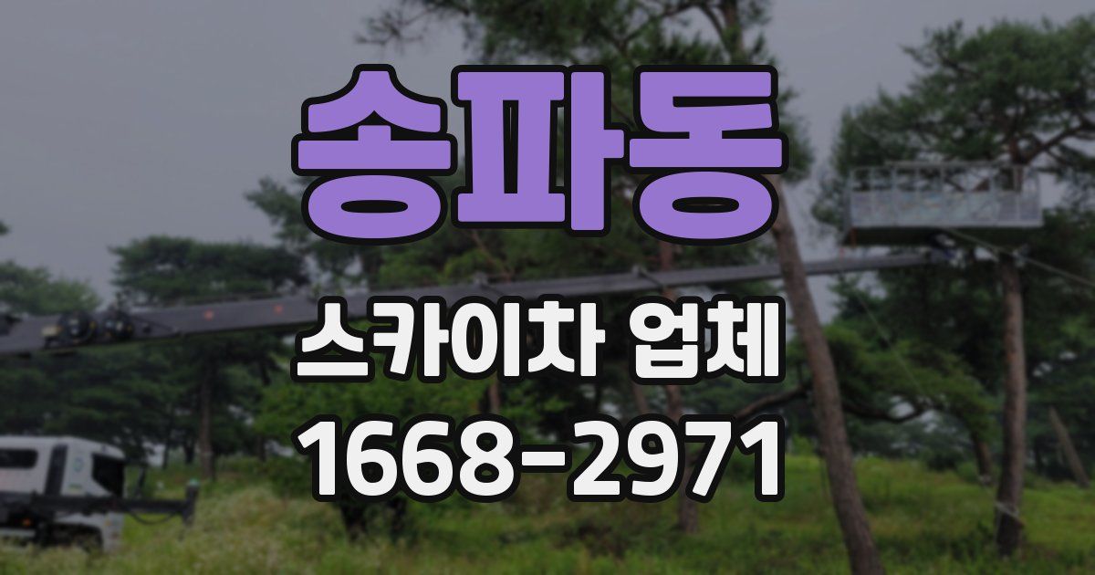 송파동 스카이차 업체