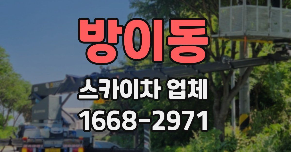 방이동 스카이차 업체
