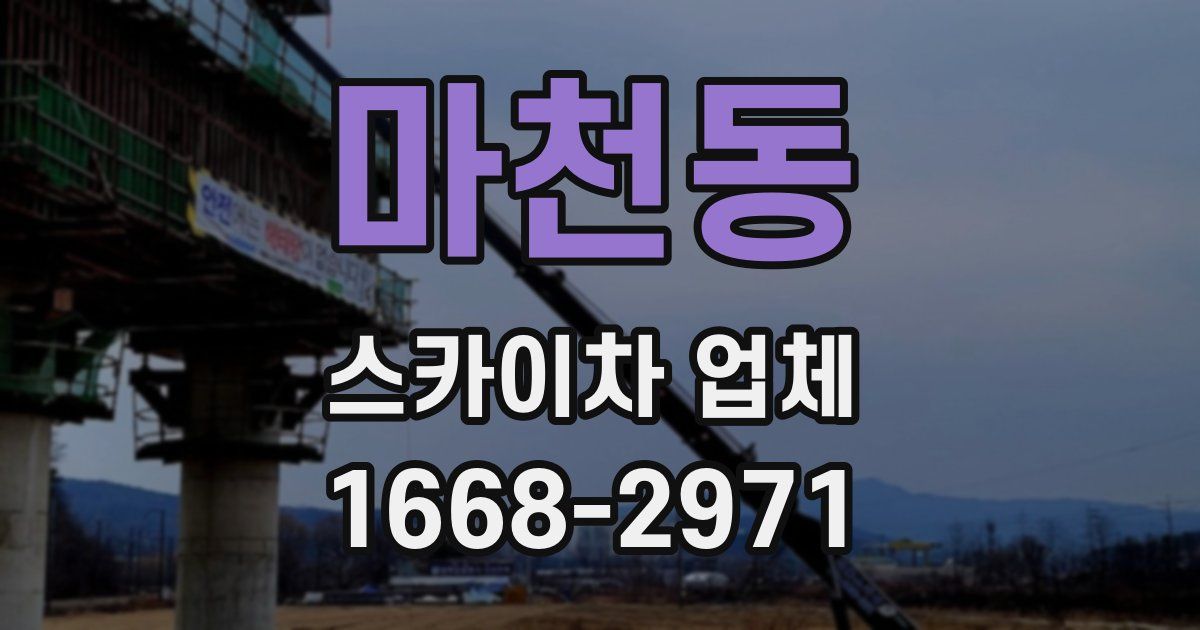 마천동 스카이차 업체