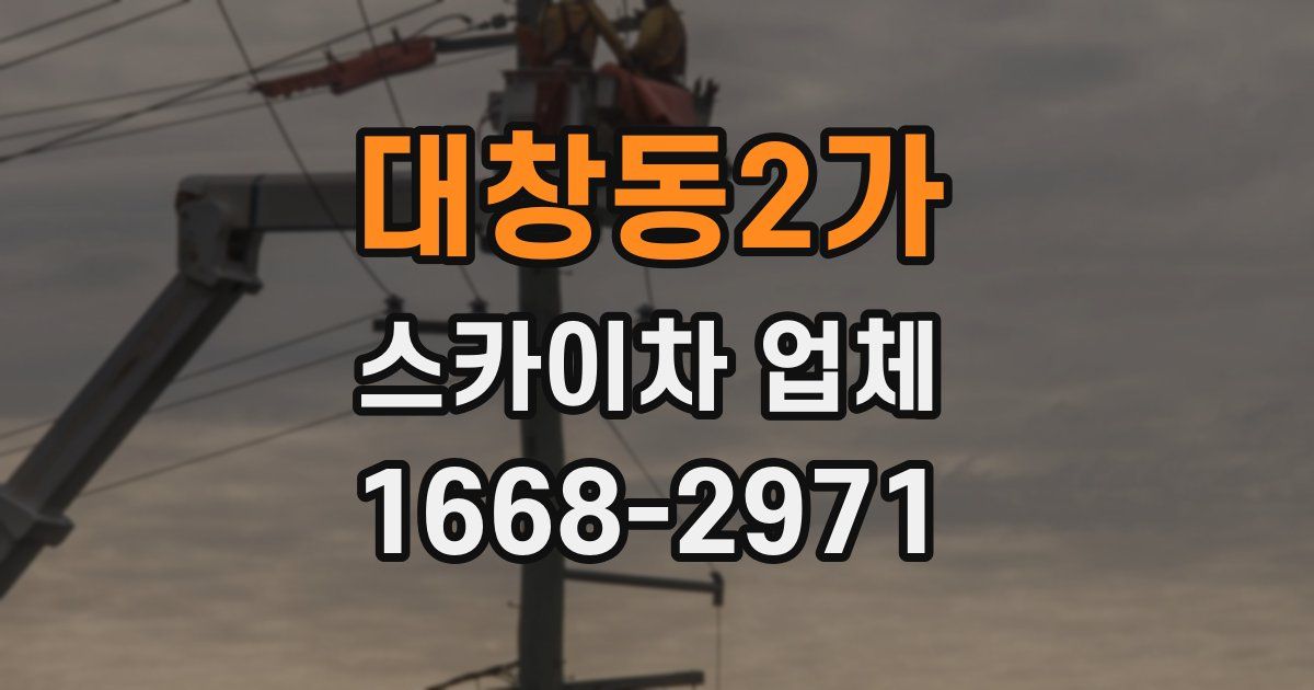 대창동2가 스카이차 업체
