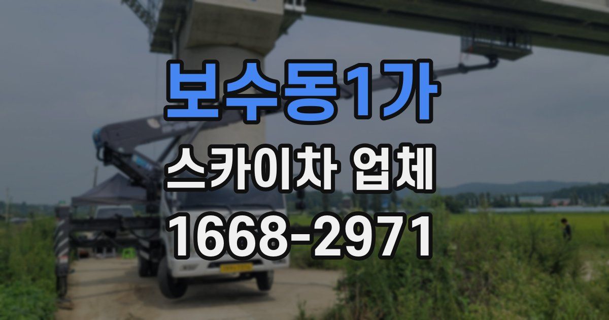 보수동1가 스카이차 업체