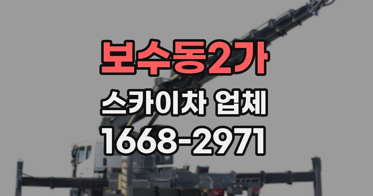 보수동2가 스카이차 업체