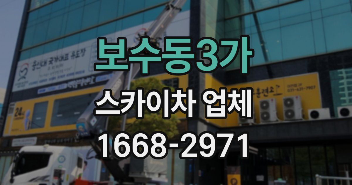 보수동3가 스카이차 업체