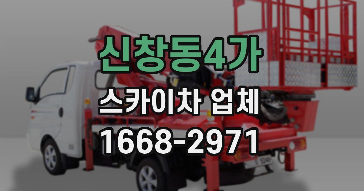 신창동4가 스카이차 업체