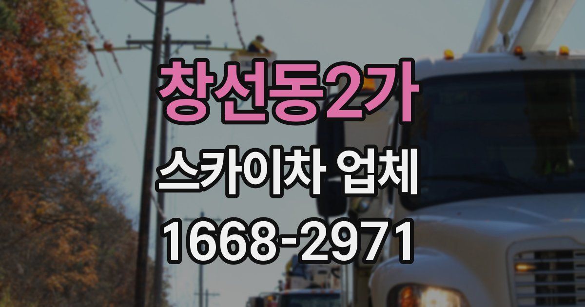 창선동2가 스카이차 업체