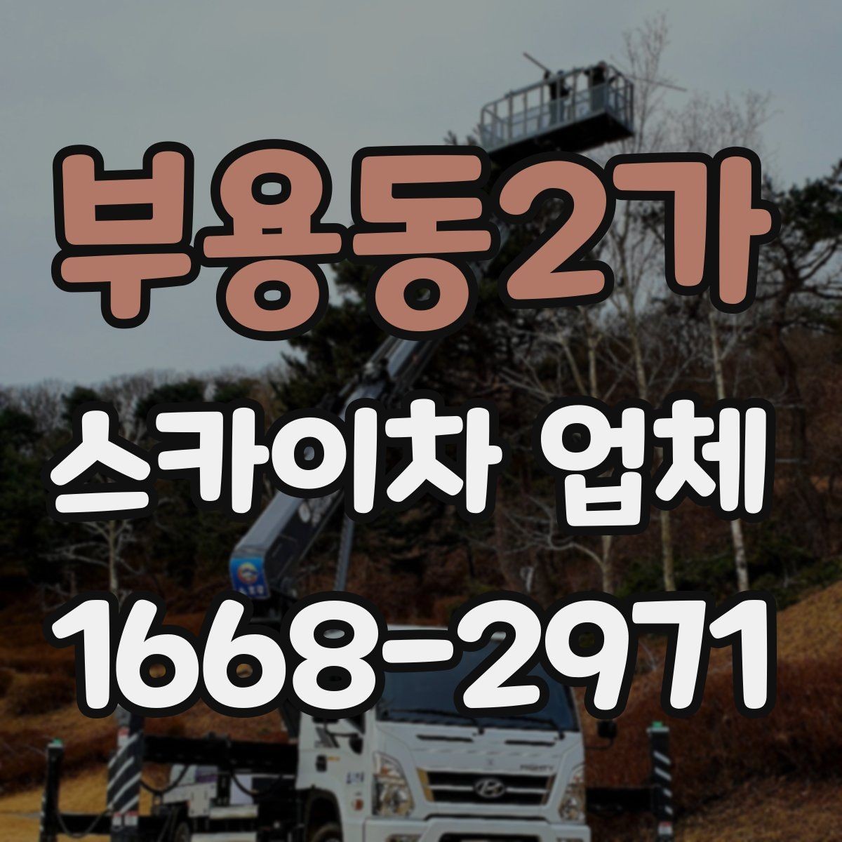 부용동2가 스카이차 업체 선택 시 장비 높이 확인하기
