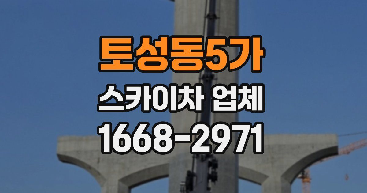 토성동5가 스카이차 업체