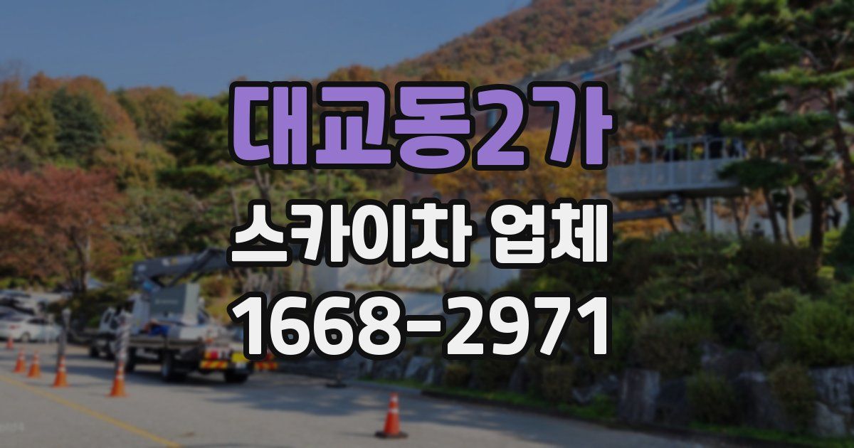 대교동2가 스카이차 업체