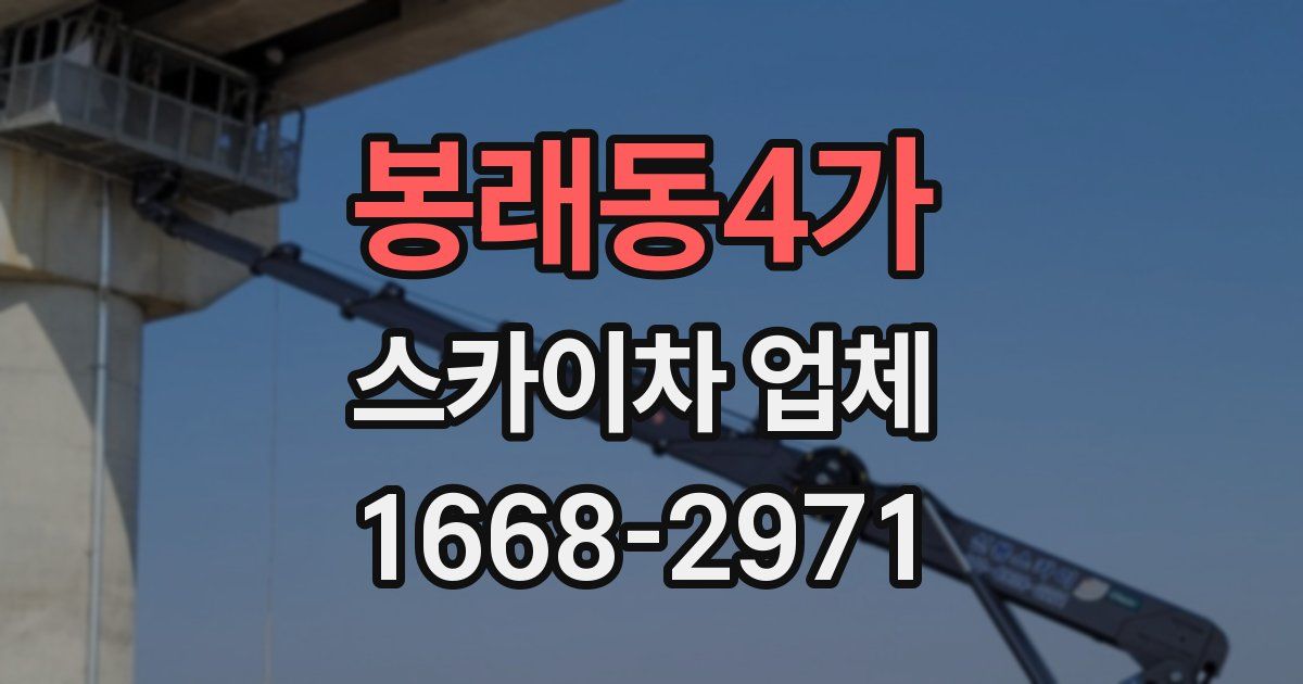 봉래동4가 스카이차 업체