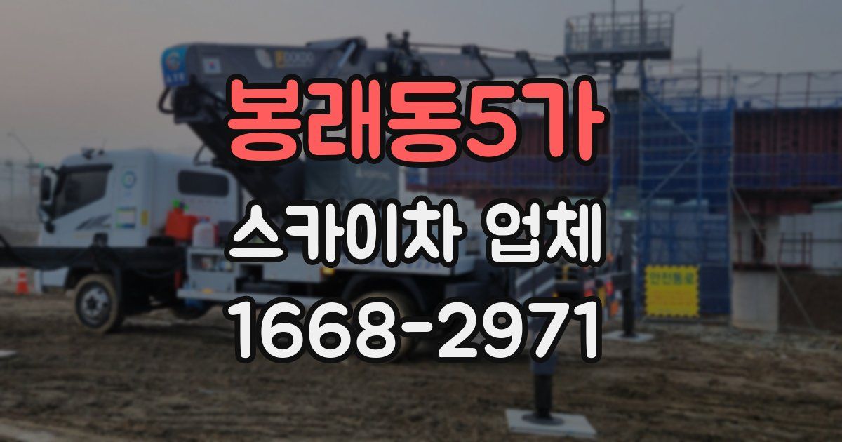 봉래동5가 스카이차 업체