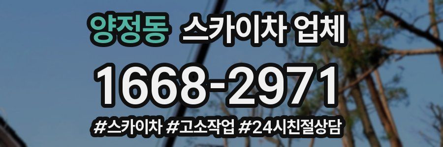 양정동 스카이차 업체