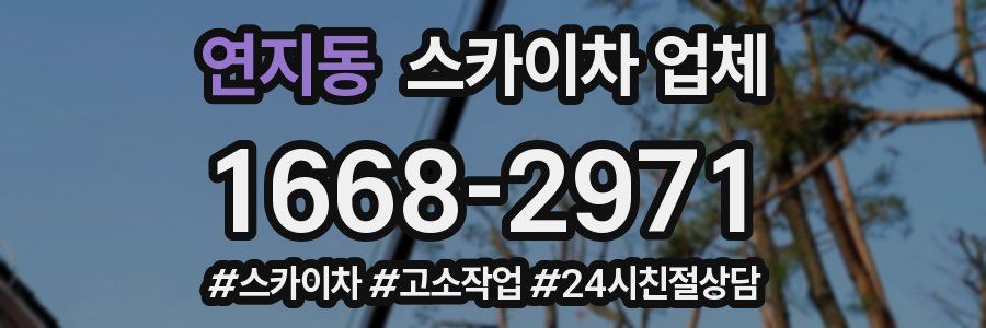 연지동 스카이차 업체