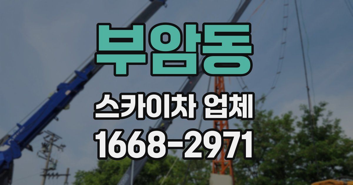 부암동 스카이차 업체