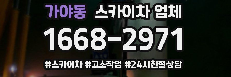 가야동 스카이차 업체