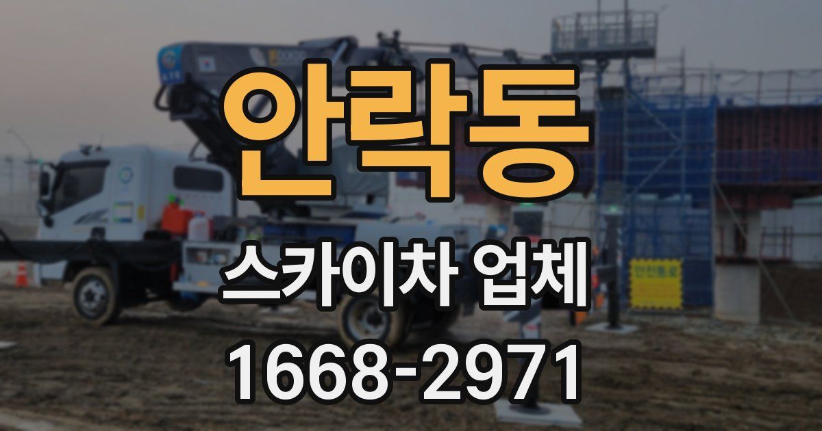 안락동 스카이차 업체