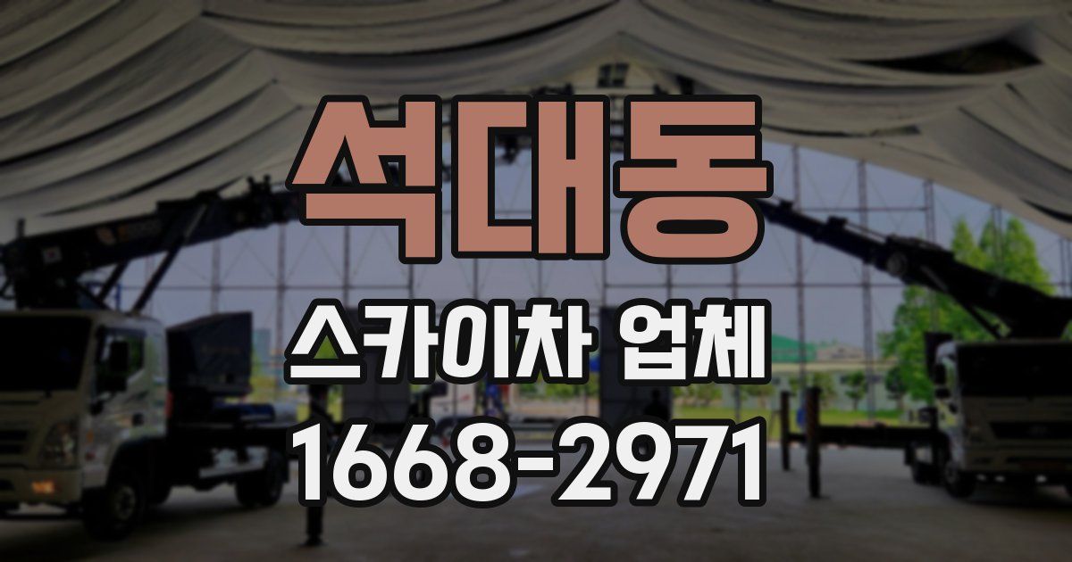 석대동 스카이차 업체