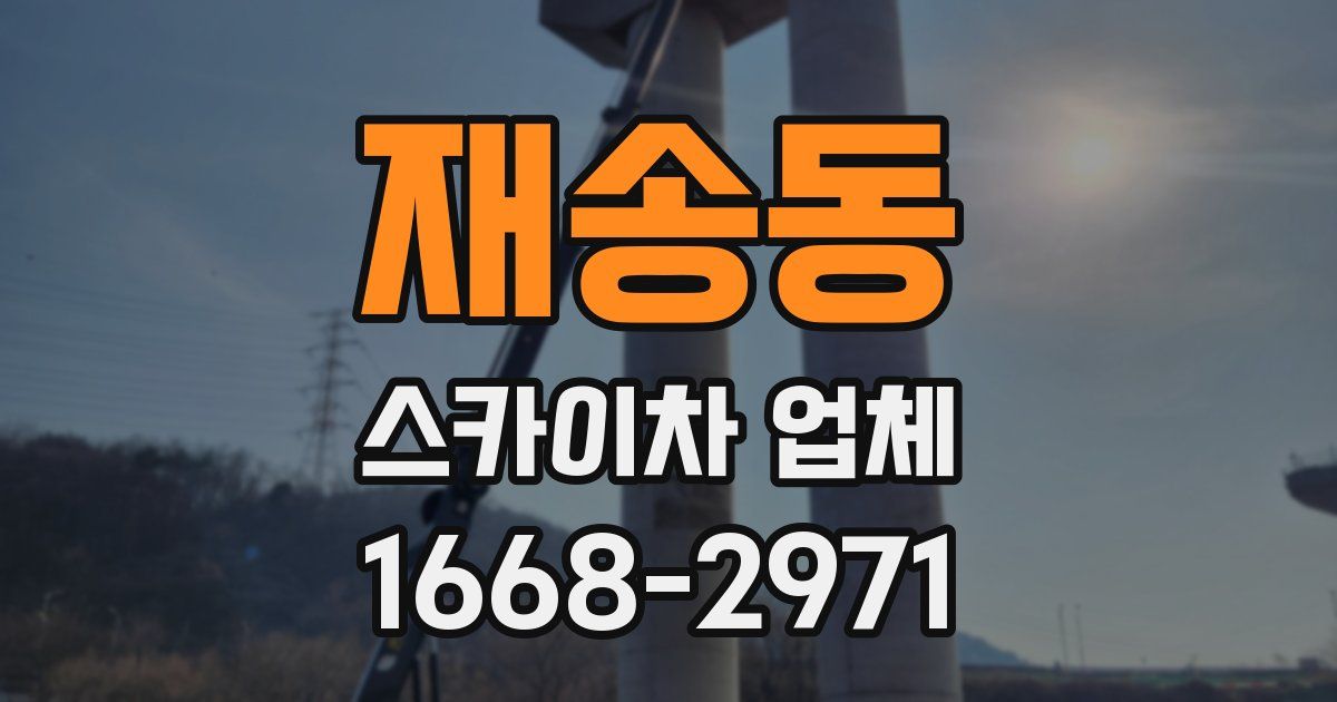 재송동 스카이차 업체