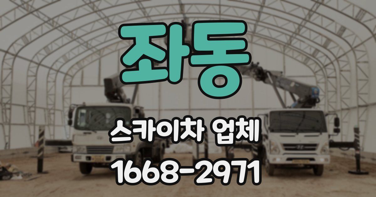 좌동 스카이차 업체