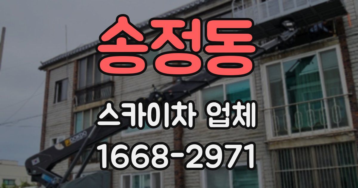 송정동 스카이차 업체