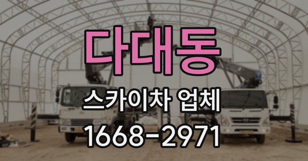 다대동 스카이차 업체