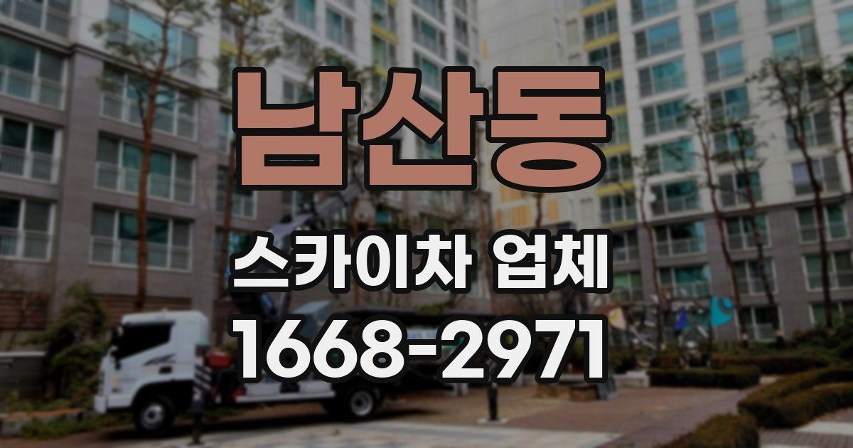 남산동 스카이차 업체